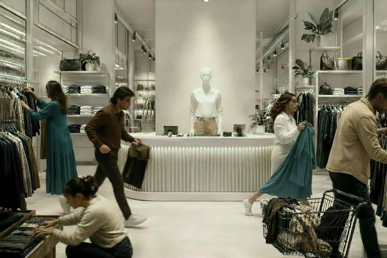 Static stores — customers do all the work